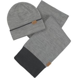 2025 Musto Set De Gorro Y Bufanda Con Puntas 86123 - Grey Melange